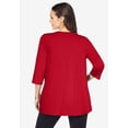 thumbnail image 2 of Jessica London Women's Plus Size Swing Tunic Oversized Long Blouse, 2 of 5