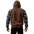 thumbnail image 5 of Men'S Hoodies Camo Sweatshirts Fashion Fall winter Hoodies Pullover Drawstring Winter Long Sleeve Shirt With Kangaroo Pocke Light Brown L, 5 of 5