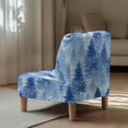 thumbnail image 5 of HELLHERO Elastic Bottom Slipper Chair Protector for Dining Room, Soft Fabric Armless Accent Chair Protector, Winter Pines, 5 of 8