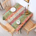 thumbnail image 2 of Pioneer Flower Floral Print Pattern Square Tablecloth,Waterproof Square Table Cover,Wipeable Spillproof Washable Table Cover for Home Kitchen Party Decor 60"x60"(152x152cm), 2 of 6
