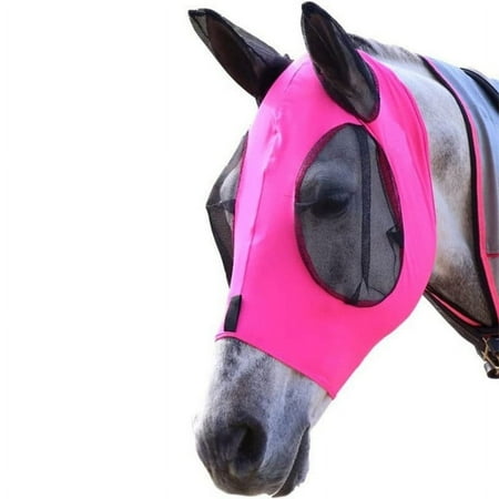 Leodye 1PCS Horse Repellent Mask Mesh Eye Shield Pet Grooming Detachable Breathable Eye Protection Mask for Horses -18.1*25.6IN