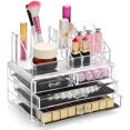 thumbnail image 1 of Jewelry Storage Box Acrylic Cosmetics Lipsticks Makeup Organizer Holder Box (4 Transparent Drawers), 1 of 7