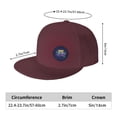 thumbnail image 2 of DouZhe Flat Brim Cap Snapback Hat, Neon Game Controller Games Zone Prints Adjustable Red Adult Baseball Cap, 2 of 6