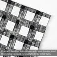 thumbnail image 6 of DriftAway Checked Plaid Printed Pattern Farmhouse Lined Blackout Thermal Insulated Energy Saving Rod Pocket Window Curtain Valance Single, 52" x 18" Plus 2" Header, Black White, 6 of 8