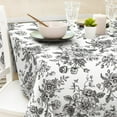 thumbnail image 4 of AnyDesign Green Flower Tablecloth Rectangle Floral Fabric Table Cloth Washable Wildflower Table Cover for Picnic Dinner Table Decoration, 60 x 102 Inch, 4 of 6