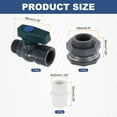 thumbnail image 2 of Uxcell 1 Set Rain Barrel Faucet Kit, 1" GHT Plastic Rain Barrel Spigot with Adapter, 2 of 5