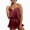 Wine, variant on Silk Pajama Set for Women Shorts V Neck Camisole Shorts Sets 2 Piece Summer Sleepwear Outfit Sets Ruffle Size S