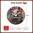 thumbnail image 2 of Rateoe Vibrant Bunny Ride Pattern Christmas Tree Skirt with Ties, Christmas Tree Decorations, Farmhouse Christmas Decor Xmas Holiday Decorations-, 2 of 6