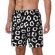 thumbnail image 1 of Balery Black Leopard Bañador para hombre, shorts de playa de secado rápido con entrepierna y forro de compresión-Medium, 1 of 6