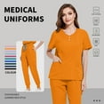 thumbnail image 2 of VIAOLI Women's Scrubs Set, Stretchy Medical Uniform with Pockets, Poly-Spandex for Nurse Uniform, S-XXL Multi Colors, 2 of 6