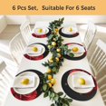 thumbnail image 5 of Red Rose Round 15 Inch Placemats Set of 8, Abstract Spring Flowers Vintage Black HeatResistant Non Slip Place Mats for Dining Table, Wipeable Braided Kitchen Table Mats for Housewarming, 5 of 9