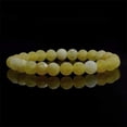 thumbnail image 2 of Yellow Weathered Agate Gemstone 8mm Round Beads Stretch Bracelet 7", 2 of 2