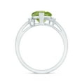 thumbnail image 2 of Rosec Jewels Natural Peridot Heart Engagement Ring for Women - Peridot Diamond Ring - 8 mm - August Birthstone - AAA Quality, 14K White Gold, US 12.00, 2 of 9