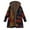 Blue, variant on Babysbule Winter Jackets for Women Womens Winter Warm Outwear Floral Print Hooded Pockets Vintage Oversize Coats