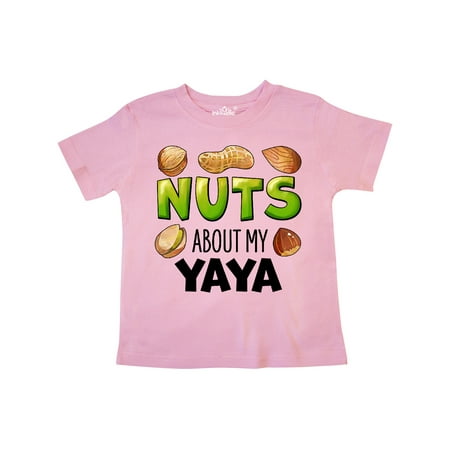 

Inktastic Nuts About My Yaya Peanut Almond Pistachio Gift Toddler Boy or Toddler Girl T-Shirt