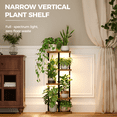 thumbnail image 5 of Plant Stand with Grow Light for Indoor Plants Corner 5 Tier Metal Plant Shelf Wood Flower Stand for Home Living Room Decor Patio Decor, 5 of 7