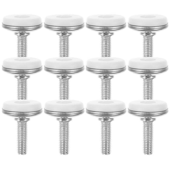 OFFIGAM 12-Pack White Chair Leg Screws for Furniture Assembly and Repair, Hardware Parts