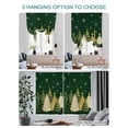 thumbnail image 4 of Green Christmas Tree Tie Up Curtains for Windows 63 Inch Length Balloon Curtains Kitchen Adjustable Balloon Window Shade Xmas Tree Winter Snowflake Tie Up Valance Bathroom Curtain Window 42"x63", 4 of 6
