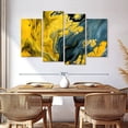 thumbnail image 3 of Elephant Stock Marbled Abstract Wall Art - Horizontal Multi Panel Canvas - Living Room Wall Decor - Abstract Multi Panel - Yellow And Black Decor - 68" x 42", 3 of 8