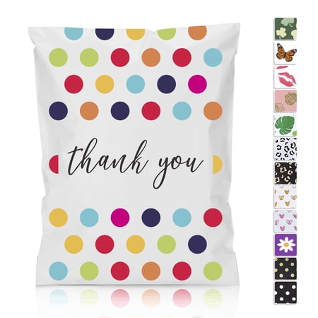 Zoyuepack Polka Dot Poly Mailers 6x9 Inch 100 Pack, Self-Seal Shipping Bags