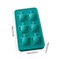 thumbnail image 3 of RRJ Summer Turtle Ice Maker Tray, Silicone Ice For Iced Drinks Cocktails, Large Capacity Ice Maker Maker, Reusable Freezer Tray For Lemonade Iced Tea, Kitchen Gadget For Home Bar Party, 3 of 6