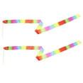 thumbnail image 4 of WEUVEB 2Set Gymnastics Dance Ribbons Assorted Color Satin Wooden Handle 350x1.60x0.10cm, 4 of 8