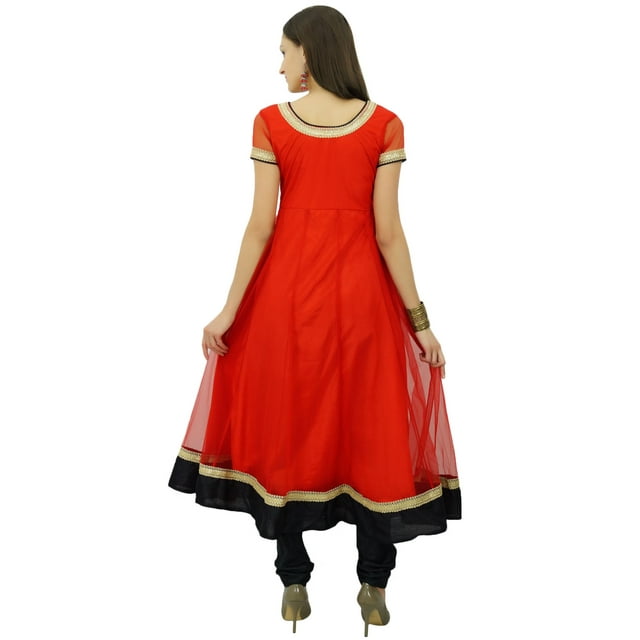 Bimba Robe Anarkali en Filet Ajouré Kurta Unie Kurti Tunique Indienne Vêtements Personnalisés