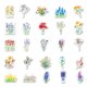 thumbnail image 3 of Pegatinas de vinilo con grafitis impermeables con flores coloridas, 50 unidades, 3 of 4