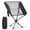 Black, variant on Costway 360° Swivel Camping Chair, Lightweight Portable Folding Chair with Cup Holder Black