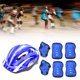 thumbnail image 4 of Casco y almohadillas protectoras de 7 piezas para ciclismo y patinaje: rodilleras, muñecas y coderas, conjunto de equipo de seguridad para niños en azul oscuro, 4 of 8
