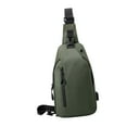thumbnail image 5 of BLESIYA Men Chest Bag Casual Tote Bag Mini Shoulder Bag for Running Cycling Climbing Green, 5 of 8