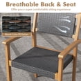 thumbnail image 2 of Gymax Stackable Dining Chair Set of 2 w/ Breathable Backrest Adjustable Foot Pads, 2 of 9