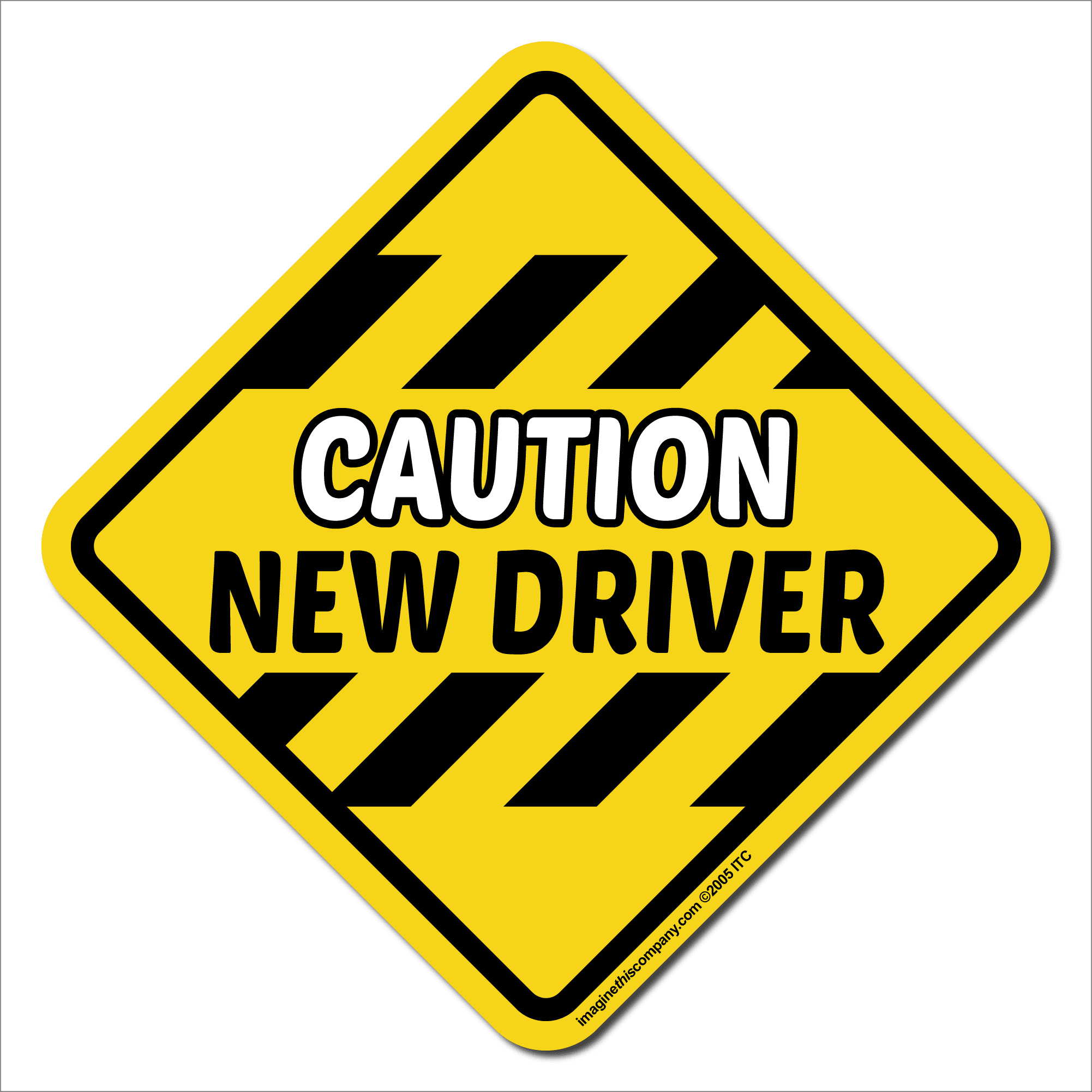 Imagine This Caution New Driver Removable and Reusable Car Magnet for Student Drivers