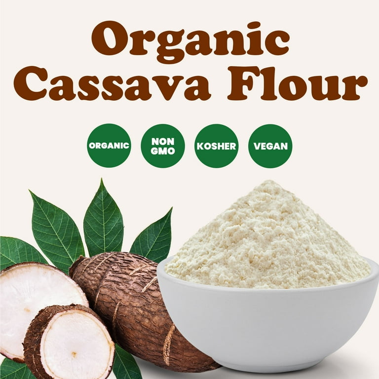Food to Live Organic Cassava Flour, 1lb, Non-GMO, Vegan Food to Live Organic Cassava Flour, 1lb, Non-GMO, Vegan