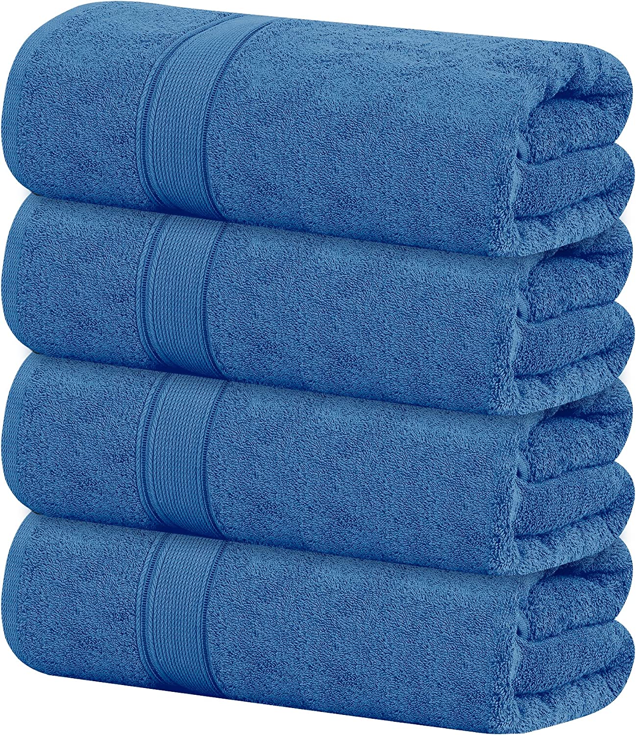 Tens Towels Blue 4 Piece XL Extra Large Bath Towels Set 30 x 60 inches