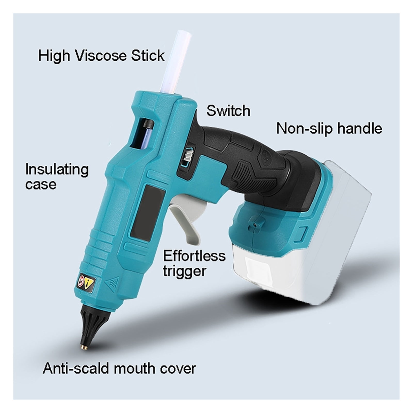 130W DIY Electric Glue Gun18V / 21V Battery DIY Hot Melt Welding Hot Air Gun With 11mm Sticks For Home DIY, Christmas Gifts, Crafts ,Effortless Crafting