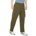 thumbnail image 4 of Turtle Bay New York Men's Brushed Fleece Cargo Pants – Comfy Sweatpants with inner drawstrings, 4 of 7