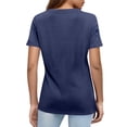 thumbnail image 4 of JFGHDG Women'S T-Shirts Character Graphic Anniversary Tee Unisex Us Flag Celebration Tee Men'S 4th Of July Flag Tee Historic 4th Of July Birthday Tee V-Neck American F Navy L, 4 of 5