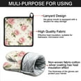 thumbnail image 7 of Pioneer Flower Kitchen Oven Mitt and Pot Holder Sets 2 Pcs for Baking, Cooking and Grilling, Heat Resistant Up To 392 °F, 7 of 7