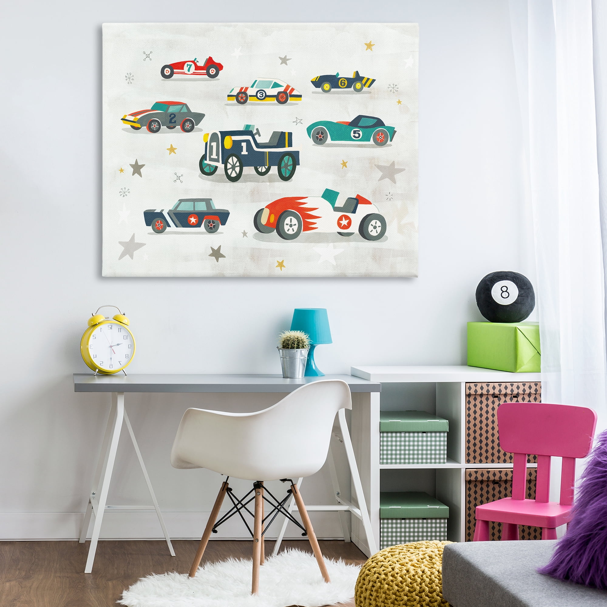 Stupell Industries Vintage Antique Race Cars Transportation Painting Wrapped Canvas Art Print Wall Art, 48 x 36