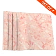 thumbnail image 2 of DouZhe Ensemble de 4 Napperons en Polyester, Motif Texture Sucre Rose Macaron Résistant à la Chaleur pour Table à Manger, 12 Pouces x 18 Pouces, 2 of 6