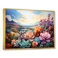 thumbnail image 2 of Designart "Texan Colorful Succulent Oasis" Succulent Floater Framed Canvas Wall Art, 2 of 5