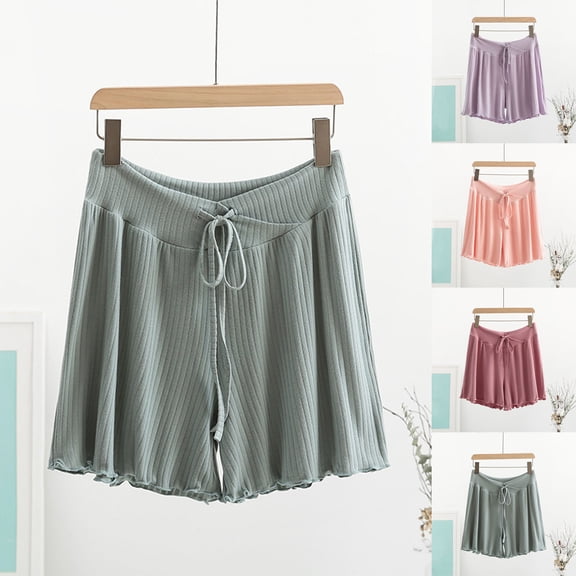 BiZtdJrK Womens Lounge Shorts Modal Drawstring Waisted Summer Shorts Loose Comfy Pajama Shorts clearance items Purple XXL