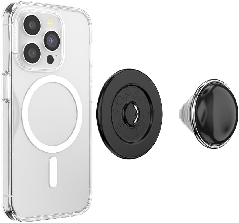 PopSockets Phone Grip for MagSafe, Magnetic Holder, Phone Stand, Black - BonBon Black