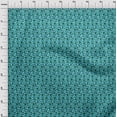 thumbnail image 4 of oneOone Polyester Spandex Aqua Blue Fabric Floral Sewing Craft Projects Fabric Prints By Yard 56 Inch Wide, 4 of 5