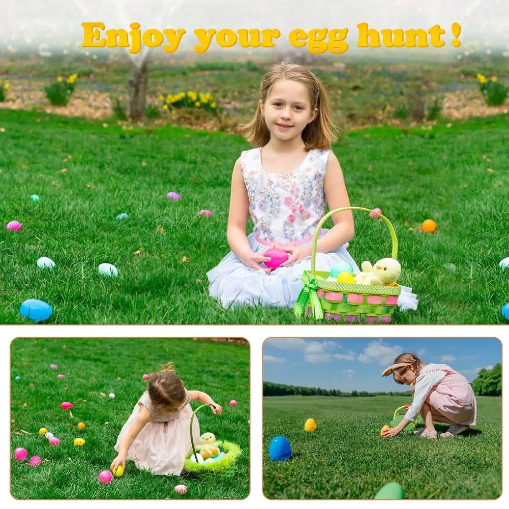 Mini Multicolored Plastic Easter Eggs, 2.36 Inch Bright Solid Color Fillable Hinged Eggs, Bulk Empty Eggs for Party Favors Easter Basket Stuffers Classroom Prizes 100Pack