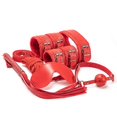 thumbnail image 1 of 7pcs/set Leather Bodaged Kit Adlt Explay Hndcffs/whps/ball Gg/rope/collr Bdm, 1 of 1