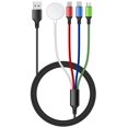 thumbnail image 1 of Cable de carga múltiple Amasuki de 1,5 m de nailon trenzado para Apple, 1 of 6