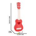 thumbnail image 2 of Ukelele para niños, instrumento de simulación de guitarra con 4 cuerdas ajustables, miniguitarra para mejorar las habilidades, juguete educativo para edades tempranas, 2 of 5