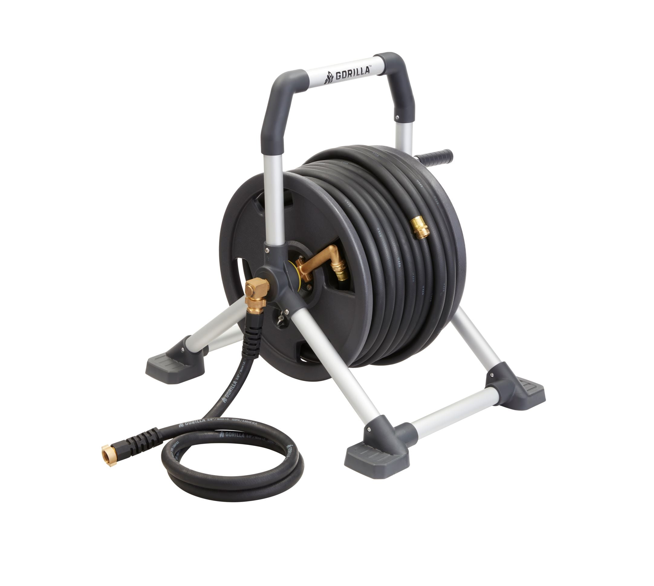 [RVWARES] Mini Portable Hose Reel Cart For RV Water Filling Household Hose  Storage Rack With Water Spray Gun Car washer